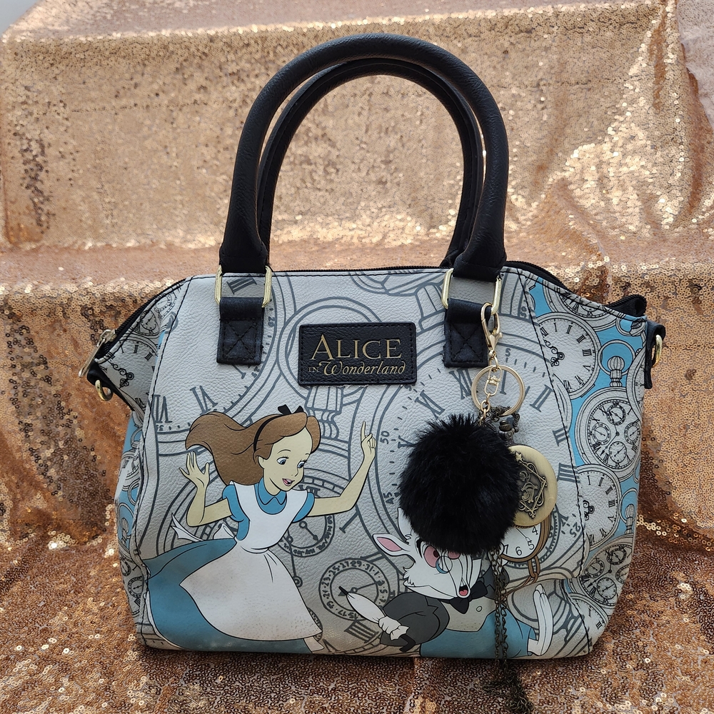 Alice in Wonderland Blue And Gray Handbag